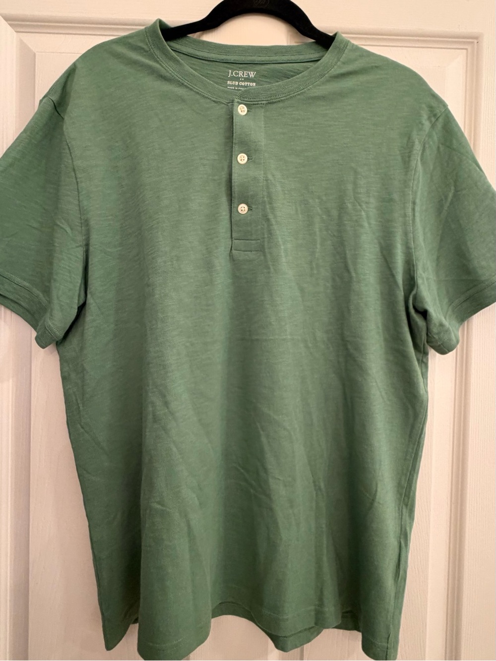 J. Crew Men's Short-Sleeve Henley in Sage